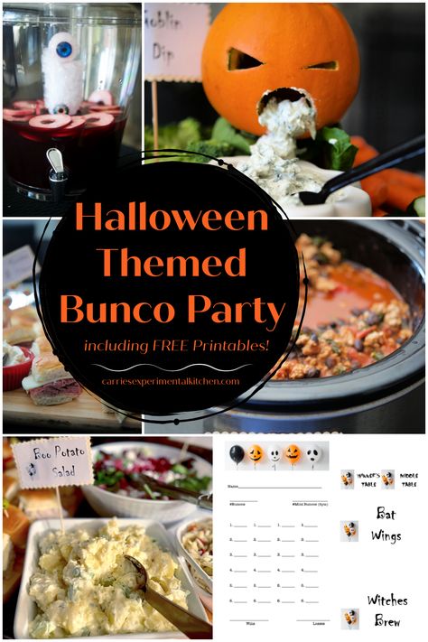 Bunko Food, Bunco Snacks, Bunco Party Themes, Hosting Halloween, Bunco Prizes, Bunco Food, Halloween Bunco, Bunco Themes, Bunco Night