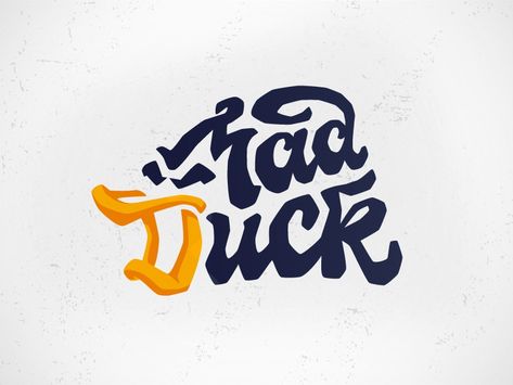 Duck Typography, Duck Logo Design, Mad Duck, Latest Graphic Design Trends, Duck Logo, Black Duck, Duck Face, Logo Project, Big Design