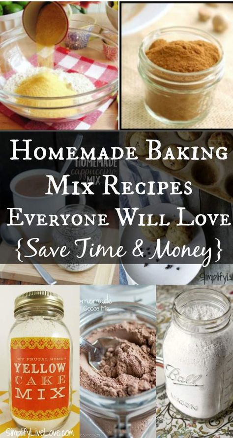 Baking Mix Recipes, Homemade Dry Mixes, Homemade Spice Mix, Homemade Pantry, Homemade Baking, Mason Jar Meals, Homemade Spices, Homemade Seasonings, Meals In A Jar