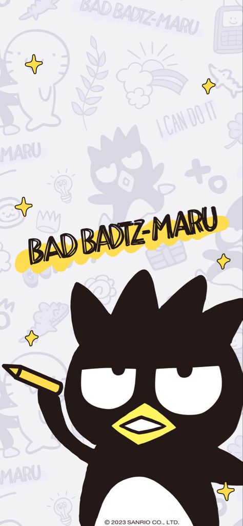 Batzu Maru Wallpaper, Badtz Maru Wallpapers Iphone, Batzmaru Wallpaper, Bad Badtz Maru Wallpaper, Badtz Maru Wallpapers, Badz Maru, Sanrio Badtz Maru, Badtz Maru, Hello Kit