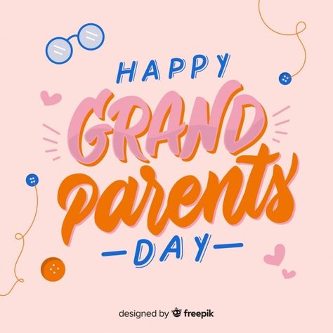 Grandparent's day composition with flat design Free Vector Grand Parents Day, Happy Grandparents Day, Grand Parents, Happy Parents, Parents Day, English Phrases, Grandparents Day, Flat Design, Poster Design