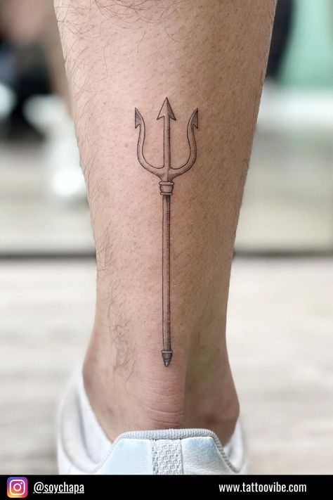 Simple Trident Tattoo, Trident Tattoo, Simple Man, Tattoos