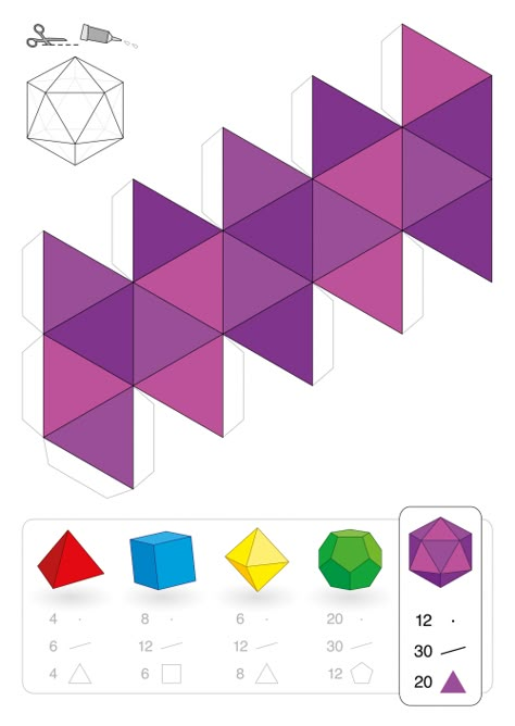 Platonic Solid, Origami Paper Art, 3d Shapes, 3d Shape, Diy Origami, Paper Model, Paper Crafts Origami, Paper Folding, Origami Crafts