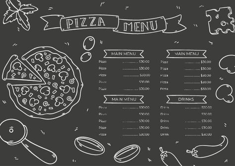 Pizza Menu Design, Pizza Menu, Brand Kit, Start Now, Menu Template, Focus On Yourself, Free Hand, Menu Design, Business Branding