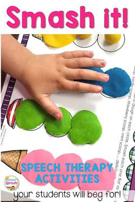 Aba Therapy Activities, Articulation Therapy Activities, Speech And Language Activities, Speech Therapy Activities Preschool, Language Development Activities, Toddler Speech, Early Intervention Speech Therapy, Fun Ice Cream, Preschool Speech Therapy