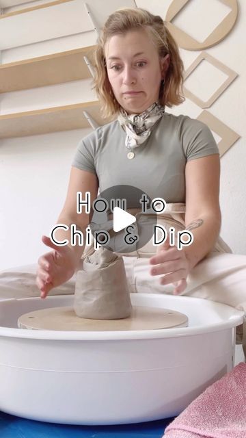 Pottery Dip Bowl, Chip And Dip Ceramic, Beginner Pottery, Chip And Dip Bowl, Handmade Ceramics Pottery, Chip And Dip, Wheel Throwing, Pottery Videos, Clay Crafts Air Dry