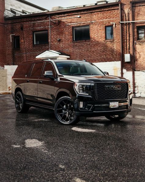 No more chrome. 2021 Gmc Yukon Denali, Gmc Denali Truck, Denali Truck, Gmc Denali, Large Suv, Gmc Yukon Denali, Yukon Denali, Mom Car, Truck Wheels