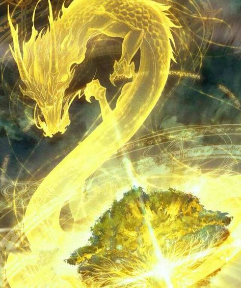 Yellow Dragon Art, Gold Dragon Art, Golden Dragon Art, Tiamat Dragon, Chaos Dragon, Yellow Dragon, The Great Fire, Dragon Warrior, Golden Dragon