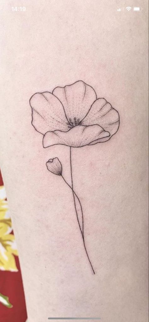 Poppy Flower With Word Stem Tattoo, Line Work Poppy Tattoo, Butterfly Poppy Flower Tattoo, Poppy Micro Tattoo, Minimalistic Poppy Tattoo, Small Poppy Tattoo Simple, Poppy Rose Tattoo, Poppy Tattoo Outline, California Poppy Tattoo Simple