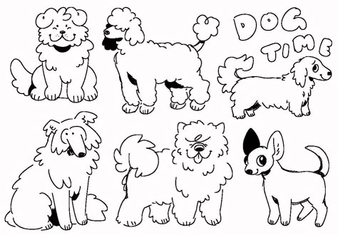 Simple Dog Doodle, Puppy Doodle Drawing, Simple Dog Illustration, Puppy Doodle, Dog Doodles Simple, Simple Dog Drawing, Simple Dog Tattoos, Dog Doodles, Dog Doodle