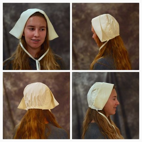 Make an easy pilgrim bonnet - noelle o designs Diy Pilgrim Costume, How To Make A Bonnet, Pilgrim Bonnet, Diy Bonnet, Bonnet Tutorial, Indian Headband, Millinery Diy, Pilgrim Clothing, Pilgrim Costume