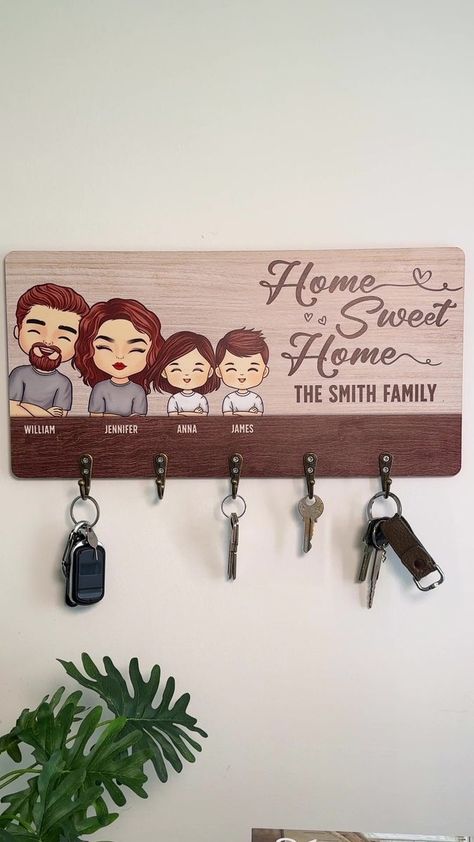 Personalized Key Holder | gift, house, freight transport | Perfect personalized items for your house ❤ Order here 👉 https://pawfecthouse.com/KH-Y005 Worldwide shipping ✈️ #gifts #personalized #family #parents... | By Gifts For Family Personalized Key Holder, Freight Transport, Order Here, Gifts Personalized, Personalized Family, Key Holder, Will Smith, Gifts For Family, Sweet Home