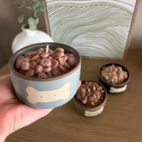 Our new Dog Food Bowl candles are here to make your day smell amazing—no, seriously, they smell incredible (we promise no dog food odors 😉 only sweet, glazed pecan pie)! These novelty candles are customizable with your pet’s name, which are cute for your own home decor or a gift for a dog-loving friend. Grab yours before they’re gone. Link in bio. 🛒 #dogcandle #DogMomLife #HomeFragrance #SmallBusinessLove #PetLovers #CandlesOfInstagram #GiftIdeas #DogLovers #ShopLocal #CandlesWithATwist #d... Pecan Waffles, Glazed Pecans, Dog Candle, Multiple Candles, Candle Burn, Pie Pumpkin, Novelty Candles, Candle Dish, Dog Food Bowls