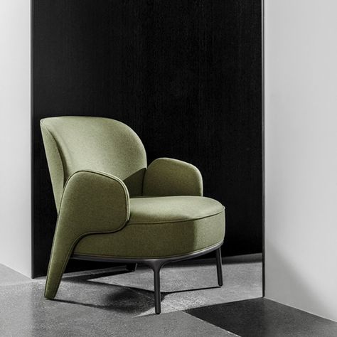 HC28 Cosmo在 Instagram 上发布：“A cozy and playful armchair with its signature legs, MARGARET designed by @sebastianherkner #design #designinspiration #designaddict…” Floor Desk, Sebastian Herkner, Single Chair, Furniture Details, Bedroom Chair, Sofa Armchair, Chairs Armchairs, Dining Arm Chair, Interior Architecture Design