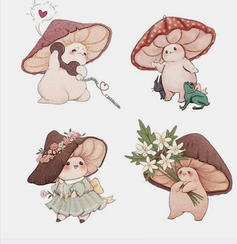 Mushroom Land, Mushroom People, Mushroom Man, Mushroom Drawing, Family Tattoo, Sketching Ideas, Bio Art, Animal Necklace, Minimalist Tattoos