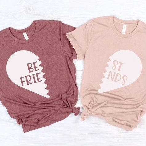 Best Friend Heart Shaped T-Shirts, Best Friends Shirts, BFF Shirts, Best Friend Matching Shirts, Sisters Shirts, Gift For Her, Besties Tees 👉Click to buy from Etsy Shop :🛒 http://www.EpicFashionUs.etsy.com/listing/1123018027/best-friend-heart-shaped-t-shirtsbest 📌Store Link in Bio Welcome to EpicFashionUS! Its great to see you here! We prioritize one thing here and that is quality and customer satisfaction. 👉Our Tshirts are: -Made from 4.2-ounce cotton -All solid colors are 100% cotton... Sisters Shirts, Best Friends Shirts, Best Friend Matching Shirts, Best Friend Heart, Best Friend Matching, Friend Heart, Friends Shirts, Bff Shirts, Friends Tshirt