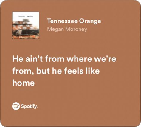 screenshot of spotify lyrics to megan moroney’s song ‘tennessee orange’ Megan Moroney, Tennessee Orange, Lyrics Spotify, Collage Board, Song Lyrics, Call Me, Tennessee, Wonder, Songs