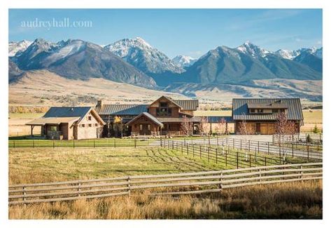 Barndominium Ranch, Ranches In Montana, Timber Frame Houses, Mountain Home Ideas, Livingston Montana, Timber Home, Montana Ranch, Timber Homes, Old Stone Houses