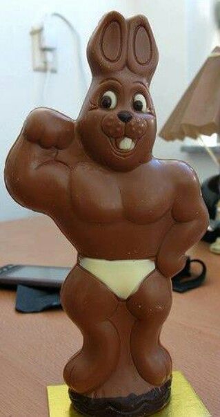 Lol only chocolate bunny I'd eat fer Easter Chocolate Meme, Easter Fun Food, Chocolate Sculpture, Chocolate Easter Bunny, Fit Girl Motivation, Chocolate Bunny, Gym Memes, Easter Chocolate, Holiday Pictures