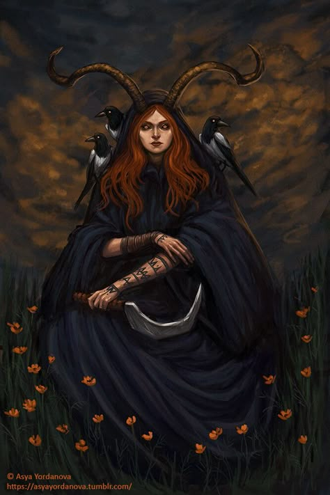 Horror Vintage, Witch Art, Witch Aesthetic, Gods And Goddesses, Crows, Dark Fantasy Art, Dark Art, Dark Fantasy, Dungeons And Dragons