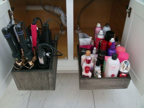 Diy Hair Appliance Holder, Diy Hot Tools Organizer, Diy Hair Tool Organizer, Hair Tool Organizer Vanities, Hair Appliance Storage, Diy Hair Tool Organizer Mason Jar, Hair Appliances, Tub Remodel, Sand Projects