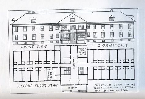 Old Dorm Plan 1917 | Plan for the dormitory building designe… | Flickr Dorm House Floor Plan, College Dorm Building Exterior, Dorm Building Floor Plan, Dormitory Building Design, Boarding School Dorm Floor Plan, School Dorm Building, Student Dormitory Floor Plan, Boarding School Floor Plan, Dorm Building Exterior