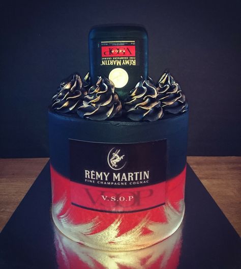 Remy Martin Birthday Cake, Small Cakes For Men, Remy Martin Cake, Remy Cake, Liquor Cupcakes, 2024 Cake, Cake Themes, Coca Cola Cake, Cakes For Sale