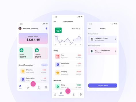 WalletX Expense Tracker Mobile App by sufi.design on Dribbble Expense Tracker App, Expense Tracker, Mobile App Design, App Design, Global Community, Creative Professional, Mobile App, Design