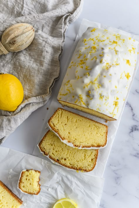 Orange Pound Cake, Moist Pound Cake, Citrus Desserts, Lemon Cakes, Lemon Drizzle Cake, Drizzle Cake, Lemon Cake Recipe, Lemon Drizzle, Lemon Loaf