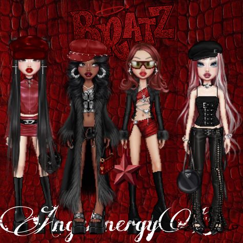 Bratz Rock Angels Outfits, Rock Stage Outfit, Everskies Red Outfit, Bratz Rock Angelz Outfits, Bratz Style Inspiration, Bratz Outfits Inspiration, Diva Aesthetic, Bratz Fits, Popstar Outfit