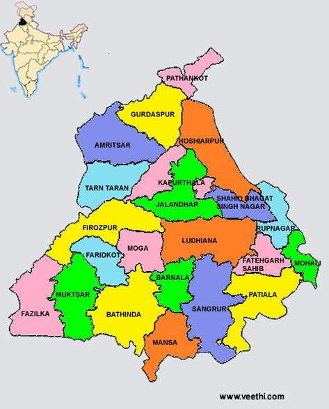 Punjab Districts Map Punjab Map, India World Map, World Geography Map, Punjab Culture, Daily Use Words, Punjabi Culture, Indian States, Geography Map, Happy Morning Quotes