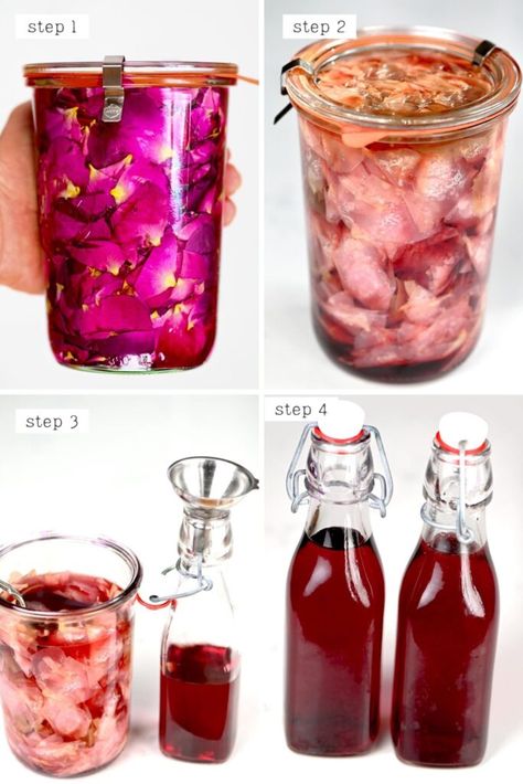 Bath Soak Recipe, Edible Rose Petals, Rose Syrup, Sweet Whipped Cream, Edible Roses, Rose Lemonade, How To Make Rose, Rose Recipes, Rose Flavored