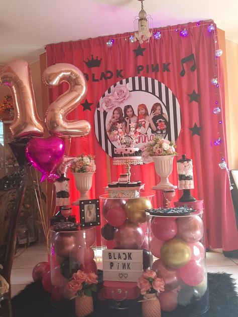 Twice Birthday Theme, Blackpink Party Theme, Black Pink Themed Birthday Party, Blackpink Themed Birthday Party, Black Pink Birthday Theme, Blackpink Birthday Party Ideas, Black Pink Birthday Party Ideas, Blackpink Birthday Theme, Blackpink Birthday Party