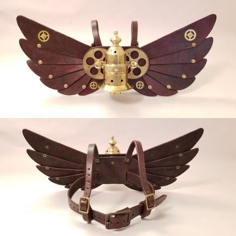 Steampunk Larp Costume, Steampunk Costume Accessories, Steampunk Harness, Medieval Steampunk, Steampunk Clockwork, Celestial Steampunk, Steampunk Astethic, Leather Wings, Diy Steampunk Costume