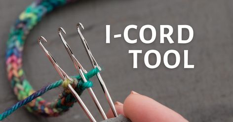 I-Cord Knit Tool: Everything You Need To Know Unusual Crochet, Crochet I Cord, Yarn Tutorials, Knitting & Crochet Tools, Miniature Knitting, Card Weaving, Knitted Wire, French Knitting, Lace Weight Yarn