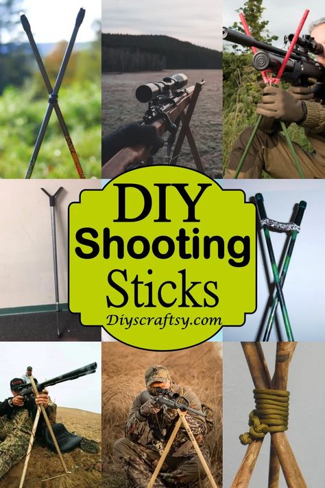 26 DIY Shooting Sticks Perfect For Hunting - DIYS Craftsy Alaskan Living, Homemade Tree Stand, Backcountry Hunting, Diy Tripod, Shooting Sticks, Survival Fishing, Moose Hunting, Stick Diy, Hunting Diy