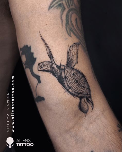 Tortoise tattoo in sketchy style Turtles Tattoo, Tortoise Tattoo, Sketchy Style, Design Tattoos, Turtle Tattoo, Turtles, Tortoise, Tattoo Artists, Tatting