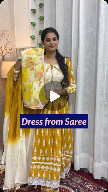 Saree To Dress Stitching Ideas, Dress From Saree, Stitching Tutorial, Udit Narayan, Dressing Ideas, Sewing Dress, Sewing Diy, Dress Cuts, Youtube Channel