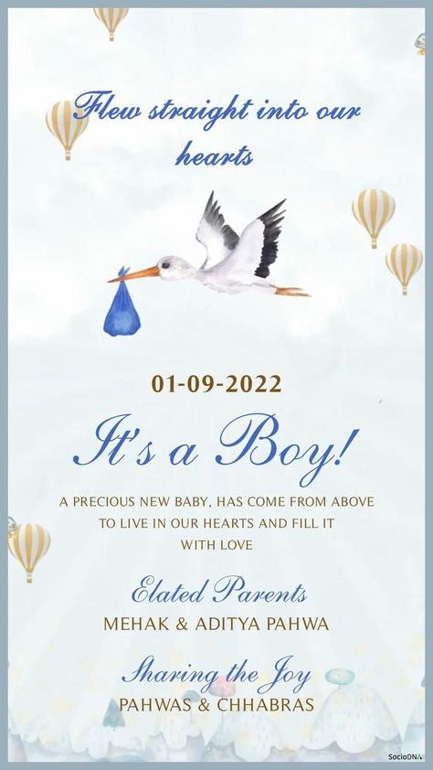 Baby Name Announcement Template, Its A Boy Announcement Template, Baby Boy Announcement Template, Baby Announcement Video, Baby Gender Announcement, House Altar, Baby Boy Announcement Cards, Baby Arrival Announcement, Baby Announcement Template