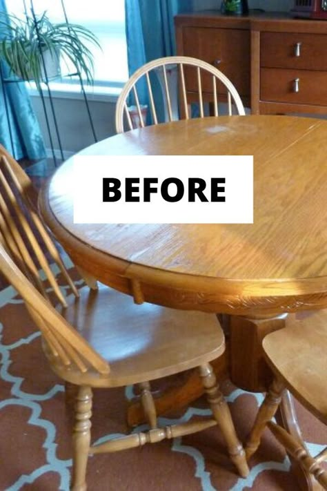 Dining Table Makeover Ideas, Upcycle Dining Table, Farmhouse Dining Table Makeover, Table Makeover Ideas, Painted Dining Room Table, Refinished Table, Dining Room Table Makeover, Painted Furniture Ideas, Decorate On A Budget