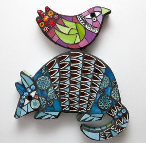 Armadillo Art, Amanda Anderson, Mosaics Art, Micro Mosaic Jewelry, Mosaic Animals, Mosaic Birds, Mosaic Art Projects, Mosaic Tile Art, Mosaic Madness