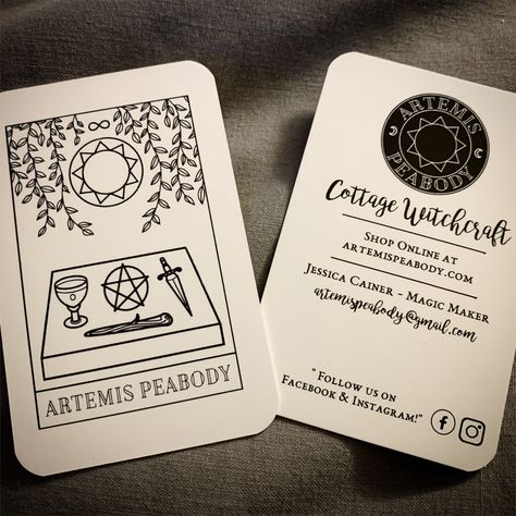 Witch Business Card, Tarot Business Cards, Tarot Card Business Card, Witchy Business Cards, Tarot Design Minimal, Astrology Business Card, Psychic Business Cards, Witchy Thank You Cards, Tarot Business