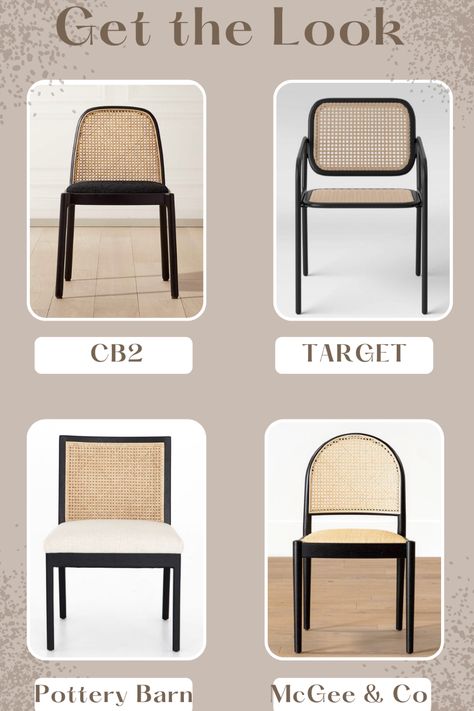 Black Table Natural Chairs, Black And Rattan Dining Room, Black And Wicker Dining Chair, Blacking Dining Table, Black Cane Back Chairs, Black And Tan Dining Chairs, Modern Affordable Dining Chairs, Black Cane Dining Chairs Dining Room, Black Rattan Dining Room