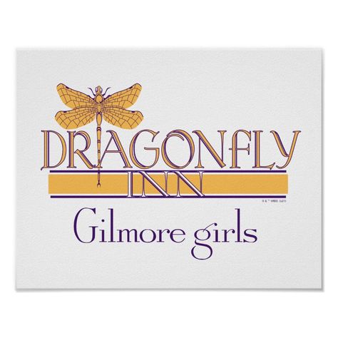 Gilmore Girls Dragonfly Inn Logo Poster #digitaldesign ✋ Dragonfly Inn Logo, Dragonfly Inn Tattoo, Gilmore Stickers, Gilmore Girls Printables, Dragonfly Inn Gilmore, Inn Aesthetic, Gilmore Girls Christmas, Gilmore Girls Dragonfly Inn, Phonecase Ideas