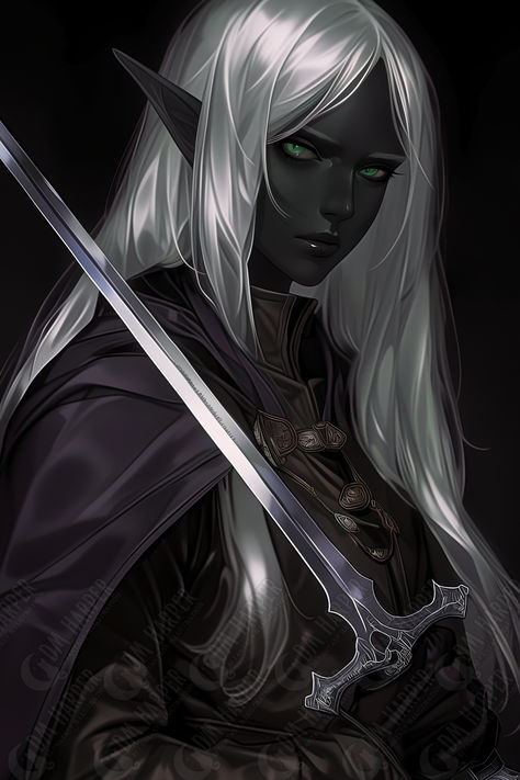 Necross Corobel, Gender Fluid, Drow Warlock Drow Female Art, Dnd Drow Female, Drow Assassin, Drow Warlock, Female Drow, Drow Female, Drow Art, Types Of Elves, Dnd Comics