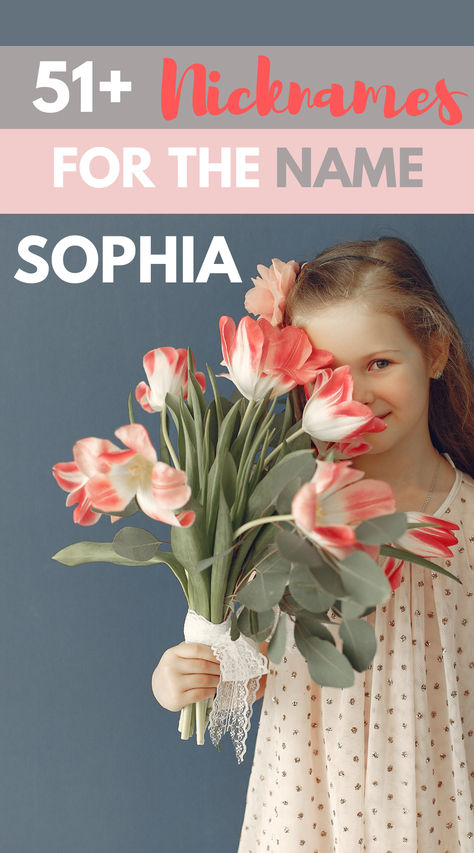 51 nicknames for Sophia - the best short, sweet and funny Sophia nicknames #Sophia #Nicknames #GirlNames Lily Meaning, Funny Nicknames, Good Nicknames, Cute Nicknames, Cool Baby Names, Baby On Board, Name Inspiration, Flower Names, Hospital Bag