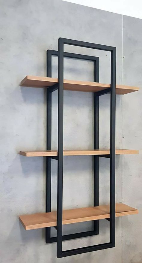 Metal Furniture Design Ideas, Floating Shelf Modern, Wall Shelf Kitchen, Home Design Modern, Steel Bed Design, Iron Furniture Design, Steel Furniture Design, Shelf Modern, Loft Furniture