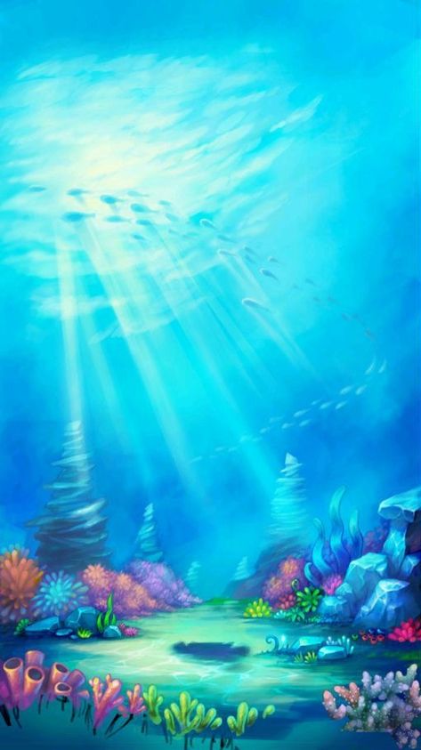 Under The Sea Background, Mermaid Background, Underwater Painting, Mermaid Wallpapers, Beautiful Ocean Pictures, Ocean Pictures, Ocean Wallpaper, Beautiful Ocean, Mermaid Art