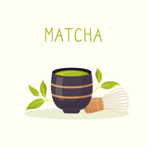 Vector matcha tea poster set of traditio... | Premium Vector #Freepik #vector #nature #green #flat #culture Tea Poster, Matcha Whisk, Vector Nature, Graphic Designer Portfolio, Nature Green, Matcha Tea, Food Drawing, Flat Style, Tea Leaves