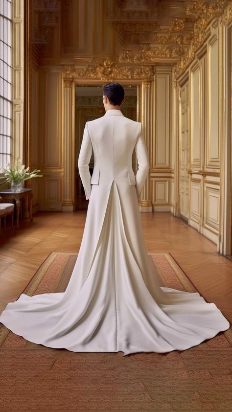 Men’s Haute Couture, Wedding Costume Men, Tailcoat Mens, Mens Tailcoat, Prom Blazers For Men, Mode Queer, Mens Dresses, Wedding Dress Suit, Wedding Tux